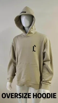 80% Algodão 20% Poliéster Luxo Essencial Logotipo Personalizado Manga Raglan Oversized Fleece Hoodie